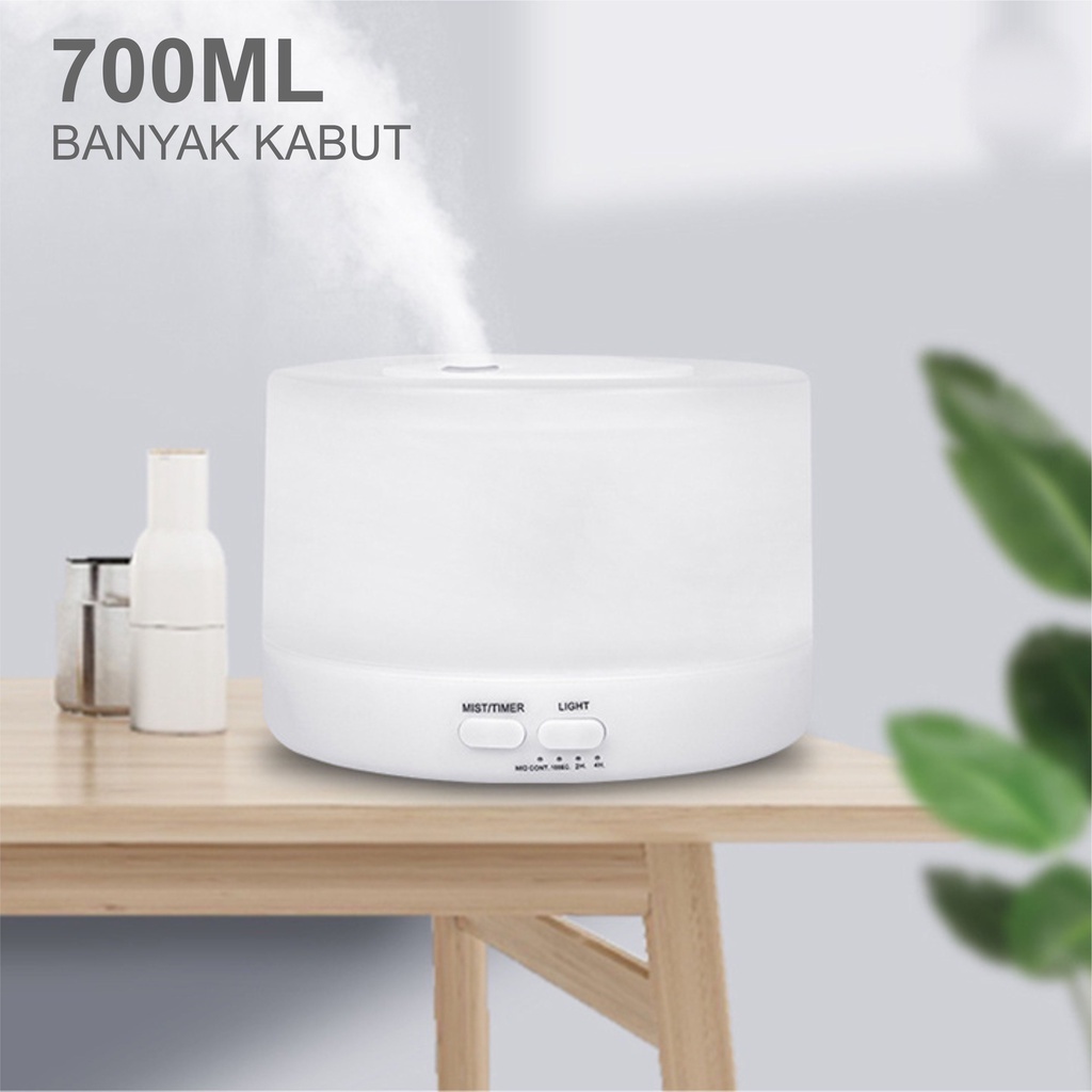 Humidifier Diffuser Air Purifier Aromaterapy 7 Warna LED + Remote | 700ML