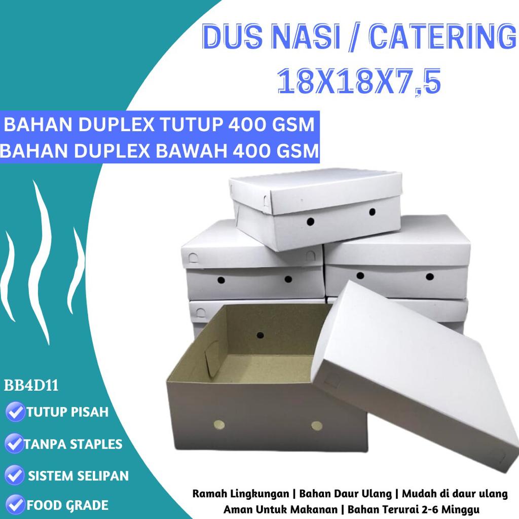 Box Nasi Kotak Dus 18x18 Tebal 400 Gsm (BB4D11-18X18X7.5 Cm)