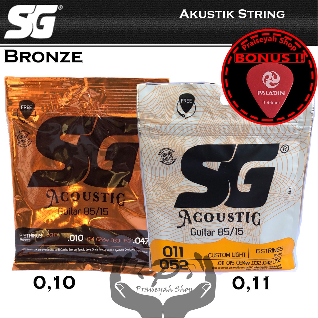 Senar Gitar Akustik String 010 SG Original Bronze 011