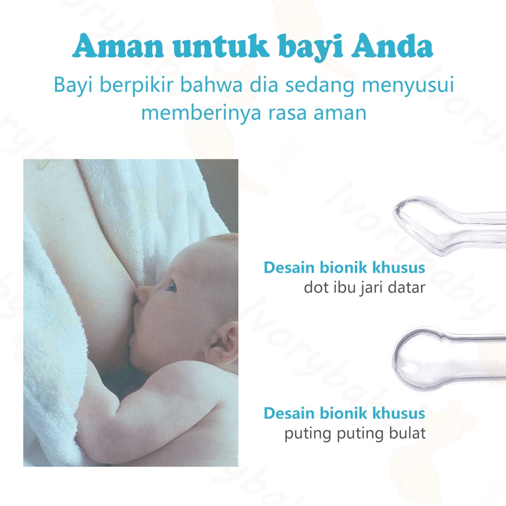 Ivorybaby Dot bayi bulat/datar silikon Empeng bayi Kompeng bayi BPA free Baby pacifier