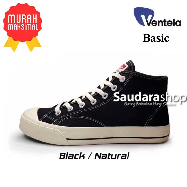 Sepatu Ventela Basic Black natural HC /  Ventela Basic Black High
