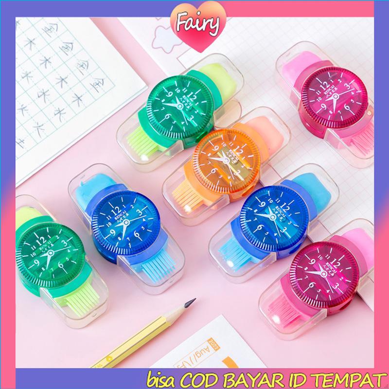 

Rautan Pensil Gaya Kreatif Rautan Pensil Jam Tangan Rautan Pensil Karet Kuas Kombinasi Tiga-dalam-Satu F