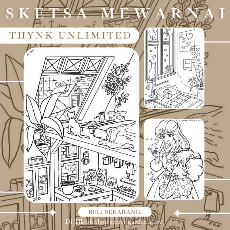 

Sketsa Mewarnai Untuk Dewasa Isi 50 Lembar - Manfaat Menghilangkan Stres - Gambar Bagus Dan Menarik - Mewarnai