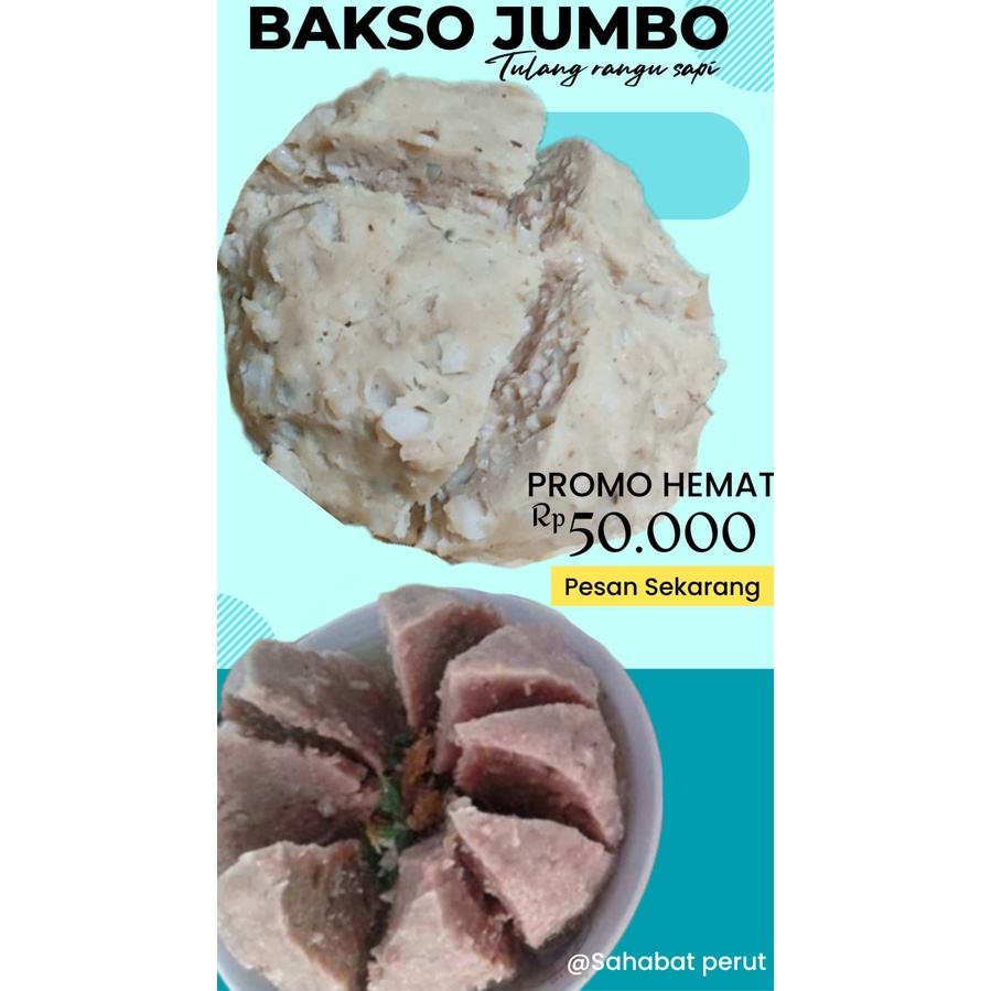 Bakso Daging Jumbo Tulang Rangu sapi - Bakso Besar - Bakso terlaris - Bakso Goreng Jumbo - Bakso Frozen