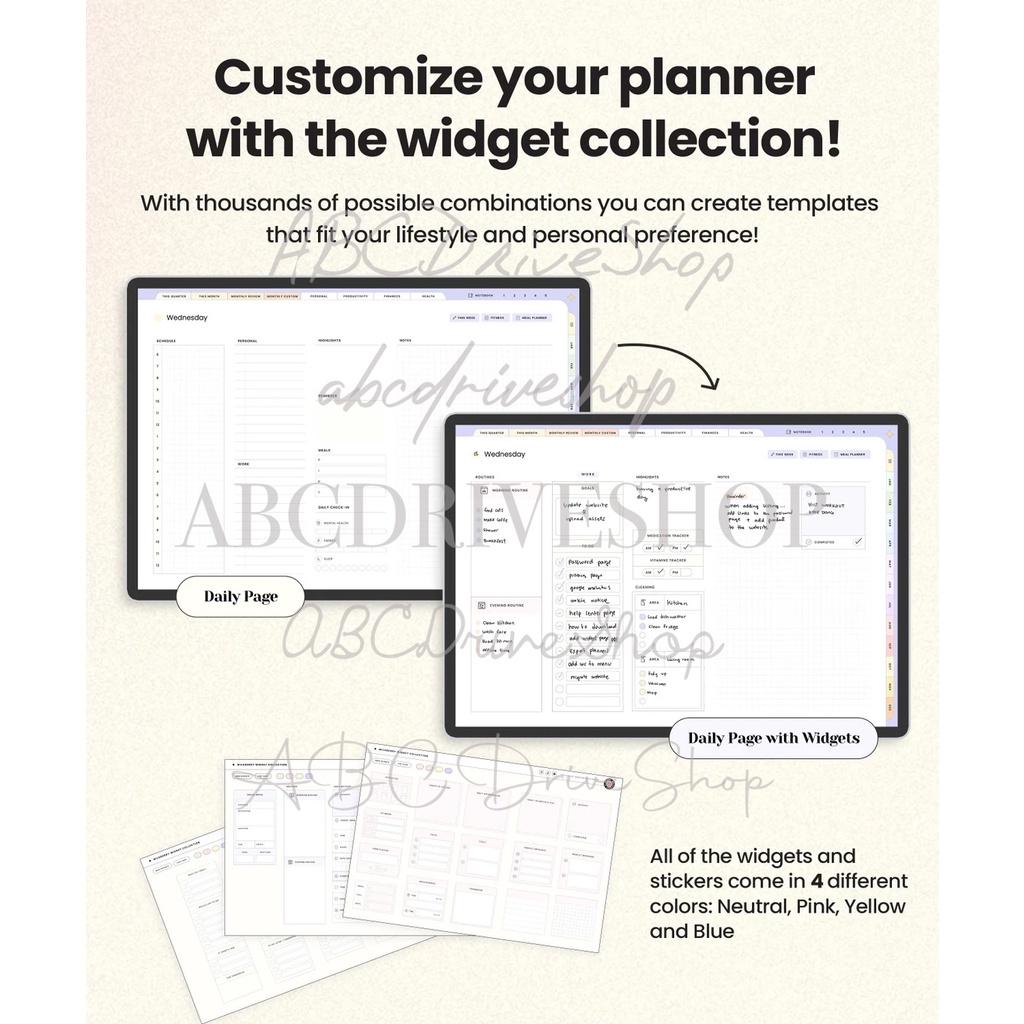 Digital Planner - Undated Life Planner Landscape