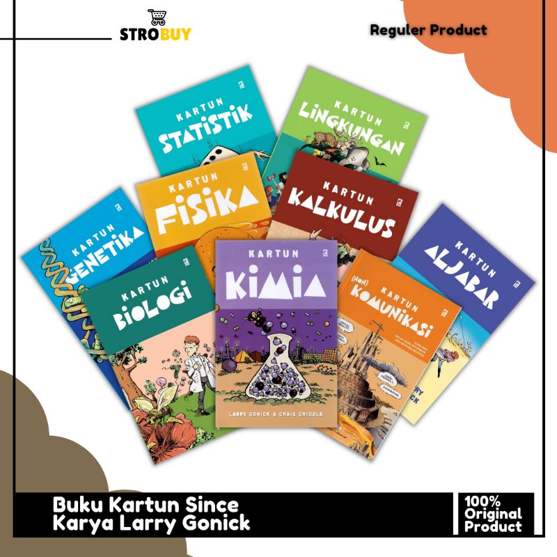 Buku Kartun Fisika Kalkulus Genetika Lingkungan Biologi Kimia Aljabar Komunikasi Statistik - Larry G