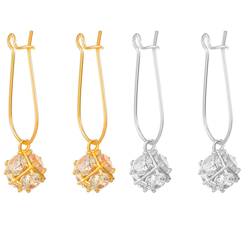 Vintage Pesona Anting Fashion Untuk Wanita Panjang Rumbai Zirkon Simpul Menjuntai Drop Earrings