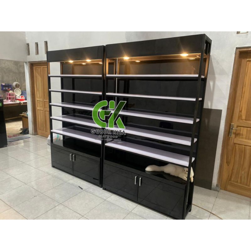 Rak display toko knockdown