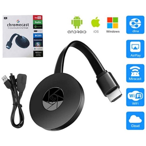 HDMI Dongle Chromecast Anycast Receiver Wifi / chromecast Colokan Port hdmi Dongle Chromecast Miracast 4K HD Wifi G2F Display Video TV Streaming Mirascreen Airplay 1080P