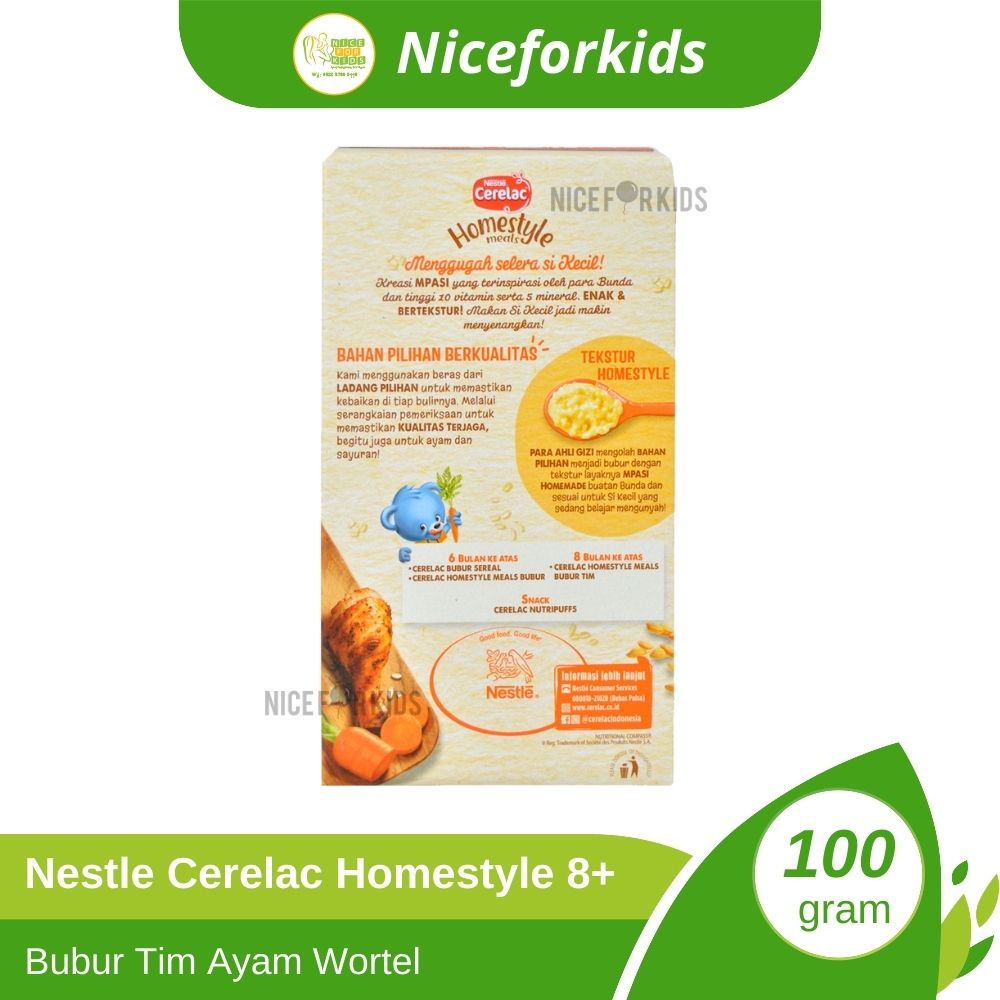 Nestle Cerelac Bubur Bayi Homestyle Meals / Bubur Tim Instan Mpasi