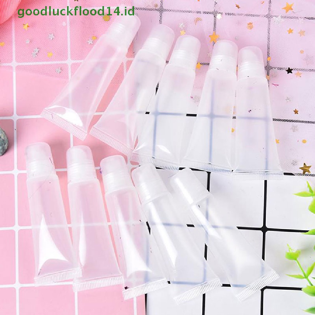 [GOOGFOUR] 10pcs Tabung Kosmetik Kosong Isi Ulang Baru Lip Gloss Balm Wadah Kosmetik Bening [TOP]