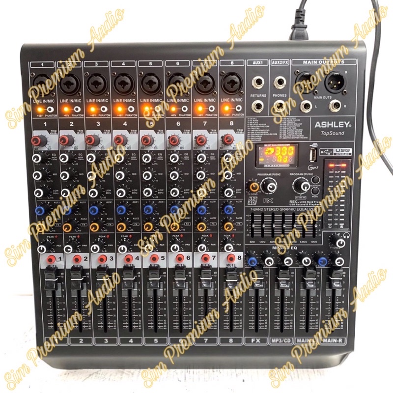 Power Mixer Ashley TopSound Usb Bluetooth Original Mixing Top Sound ( Bayar Ditempat )