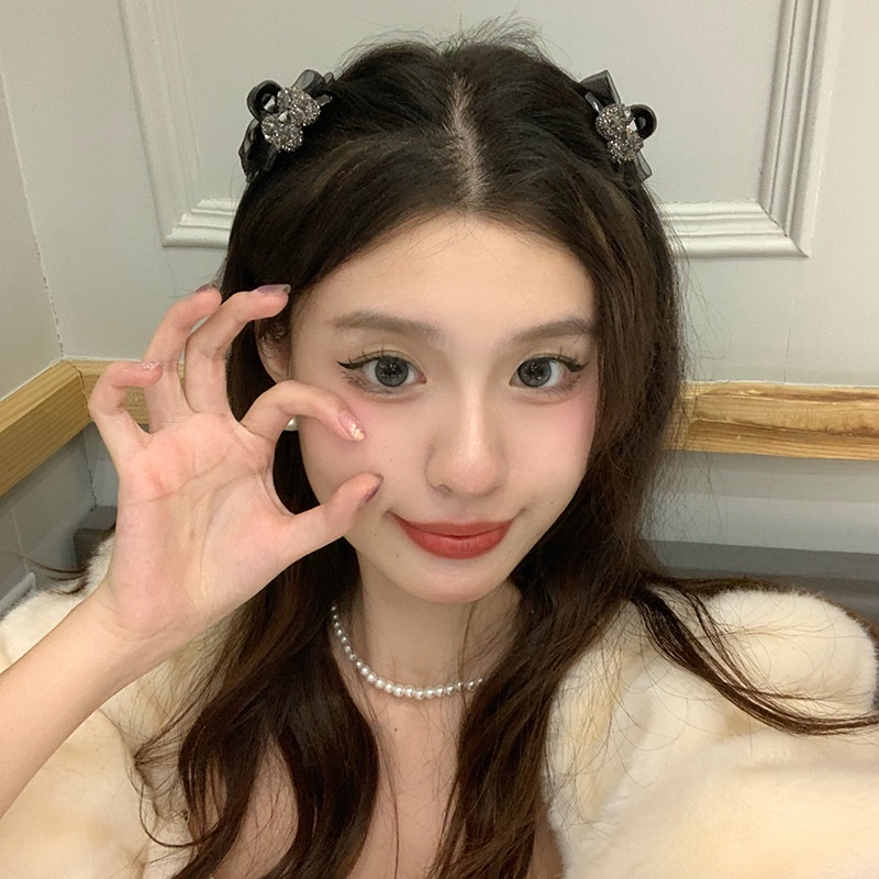 Double Side Bow Small Grabbing Klip Poni Dahi