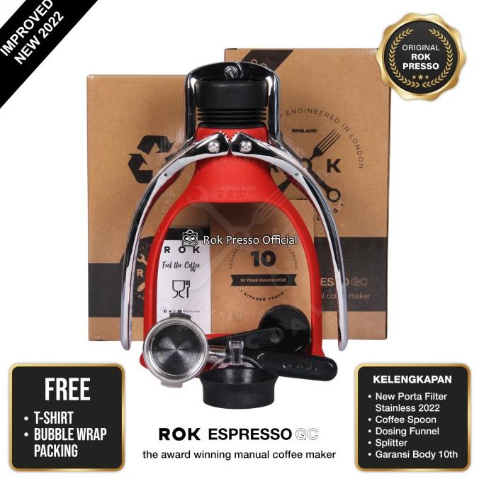 CJ New Rok Presso GC Manual Espresso Coffee Maker 100% Original RokPresso