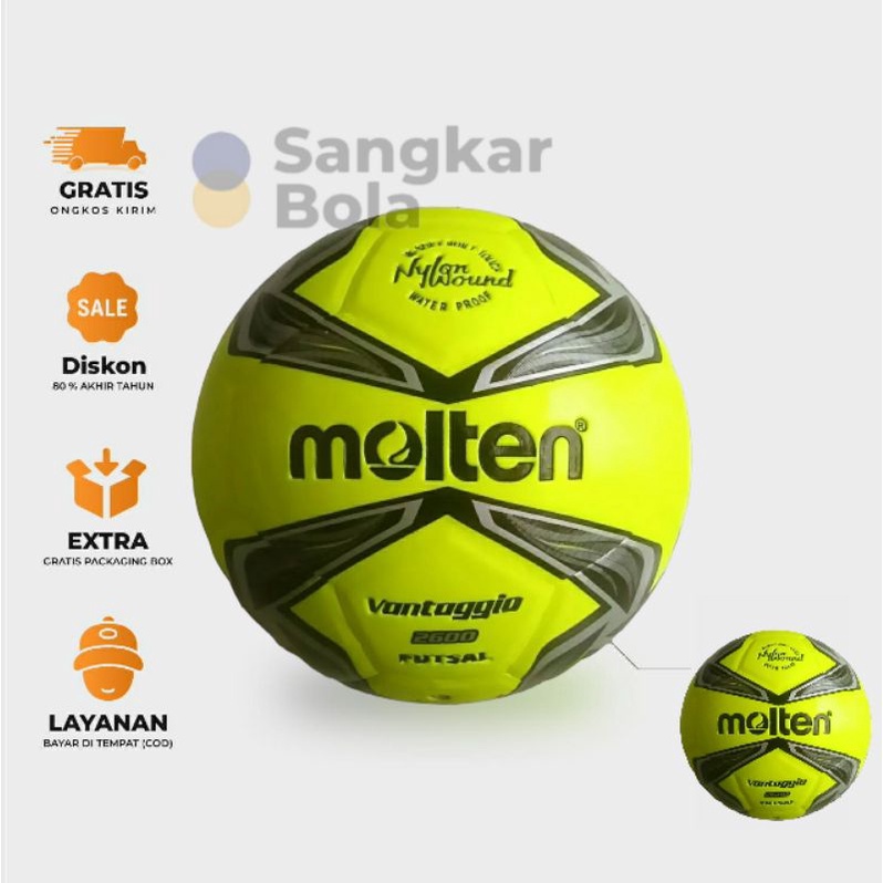 MOLTEN molten futsal vantagio bola futsal press dan jahit import size4