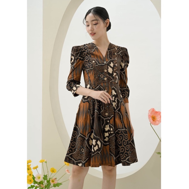 ALI 308 - dress Batik Wanita / Terusan Batik Modern