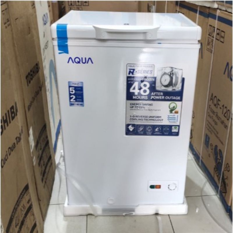 AQUA AQF 120 FR CHEST FREEZER BOX 120FR LEMARI PEMBEKU