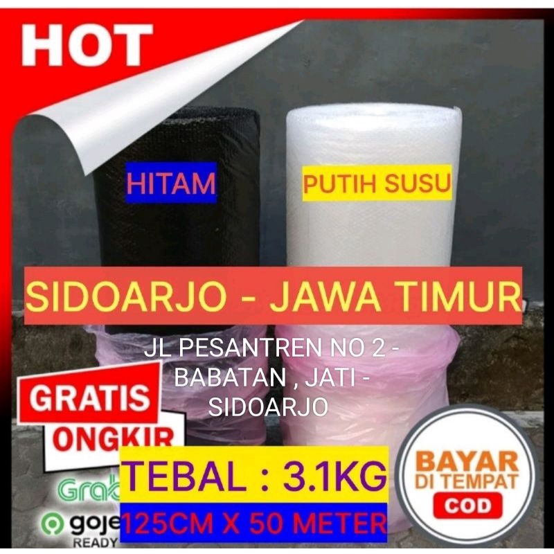 

Bubble Wrap Roll hitam bening sidoarjo malang surabaya murah/bisa gojek