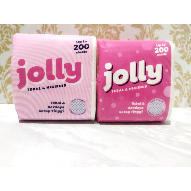 Tissue Jolly pop up Tisu Murah Tisue facial kecil / Facial Tissue 90gr 200sheets Tisu Jolly pop up kecil