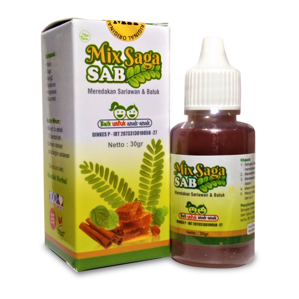 Mix Saga Untuk Kesehatan Anak untuk Batuk dan Sariawan 30 ml sab