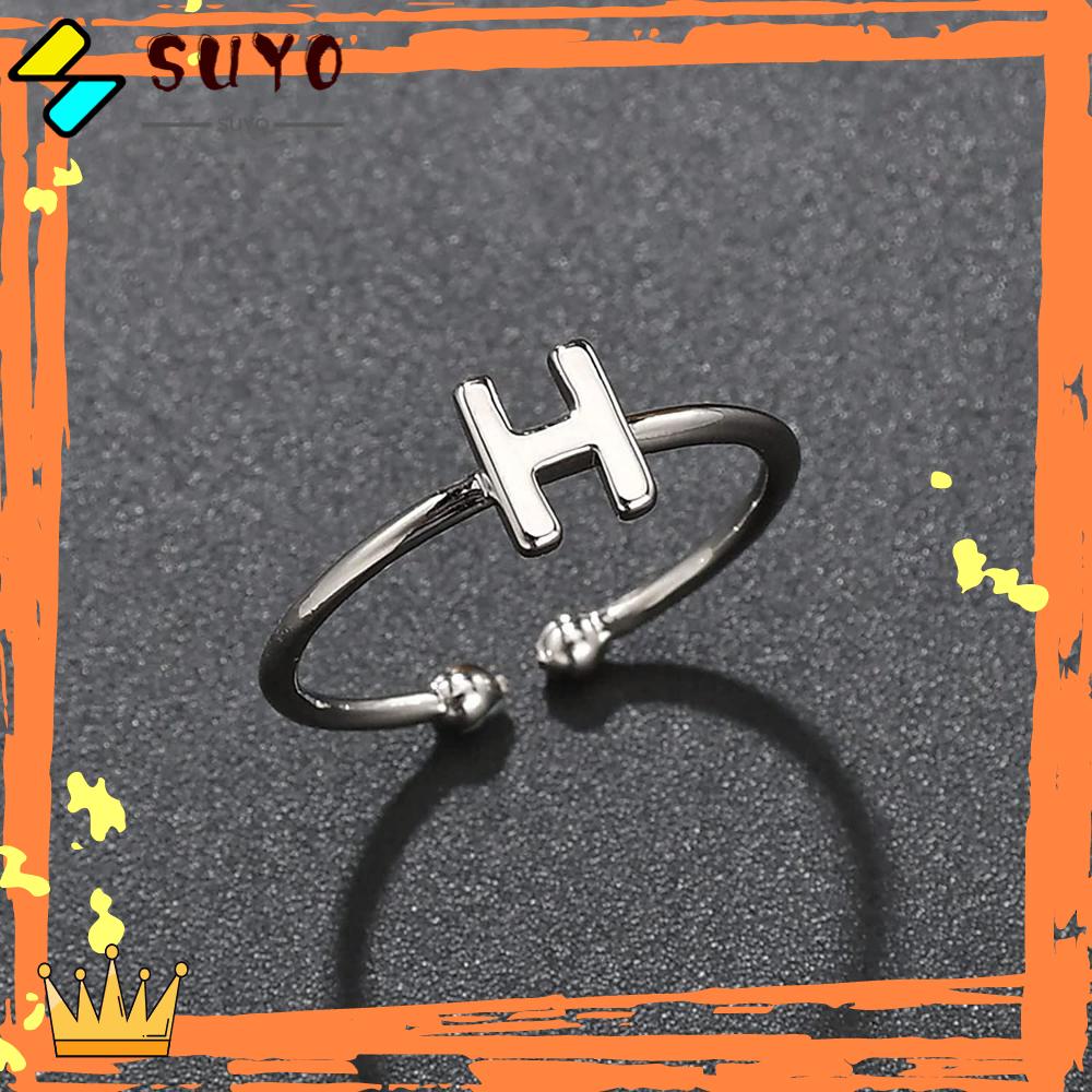 Suyo 26cincin Huruf Cincin Panas Minimalis Kawin Adjustable