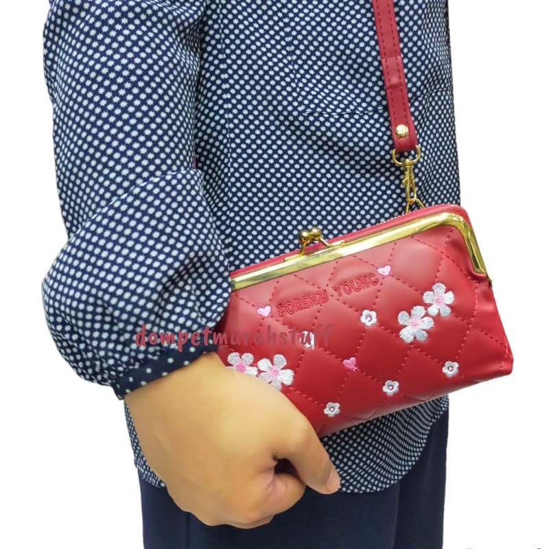 COD TAS HP SELEMPANG WANITA BORDIR BEHEL MODEL TIDUR