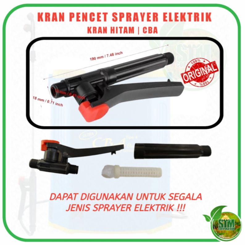 Kran Pencet Sprayer Elektrik | Kran Elektrik | Kran CBA | Stopkran Hitam