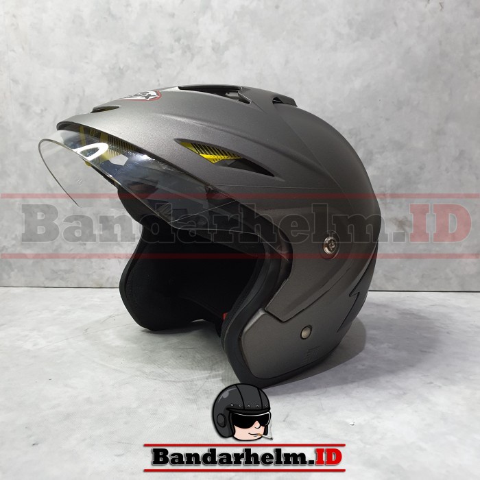 Helm Helm Dewasa Ukuran Besar Xl Xxl Warna Abu Tua