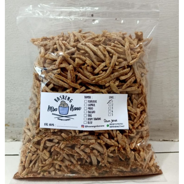 

Basreng Mba Nane - Basreng Keripik Daun Jeruk 1kg