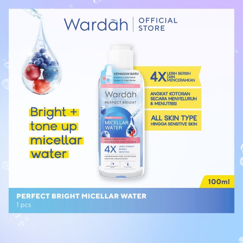 Wardah Perfect Bright tune up Micellar Water - 100ml ~ ORIGINAL 100%