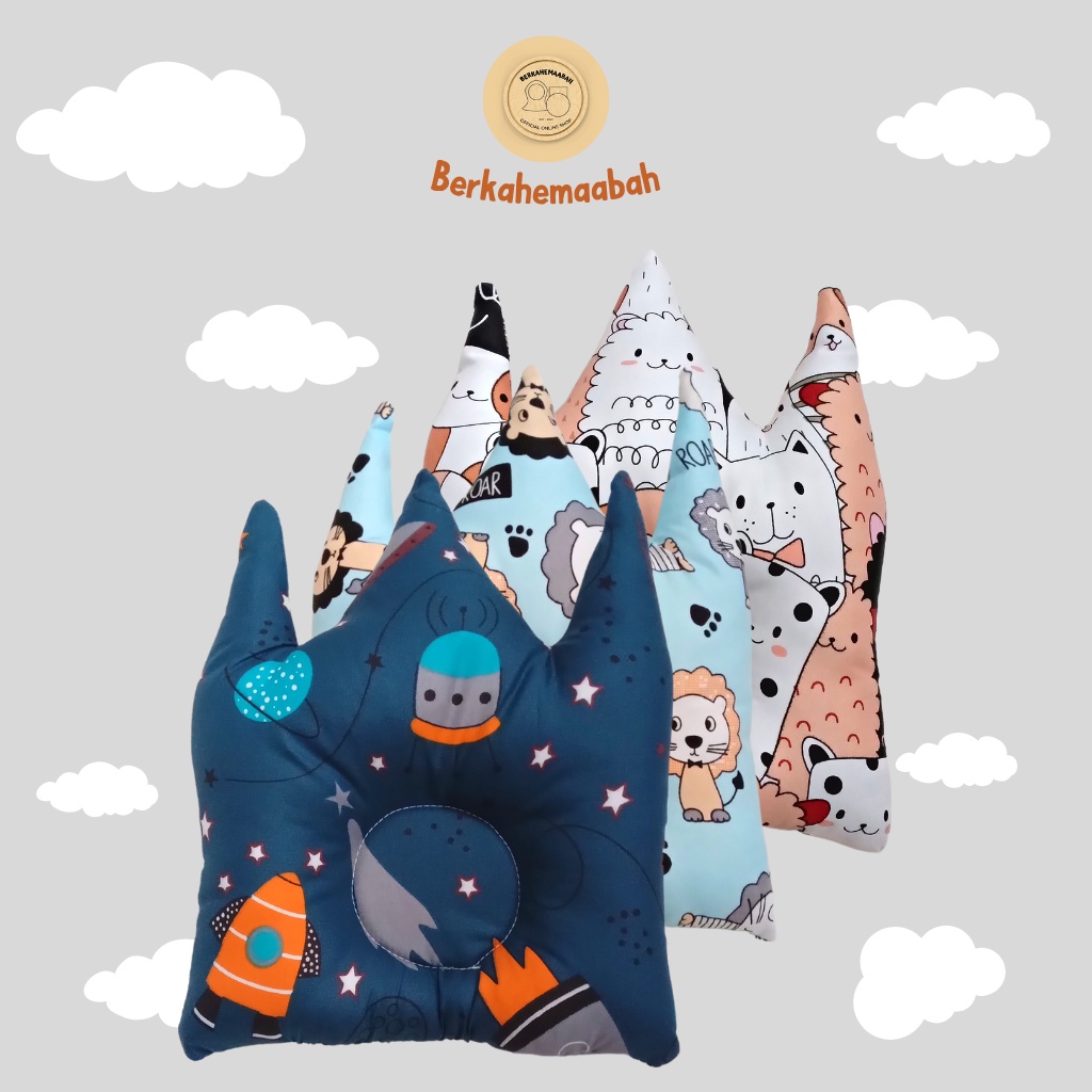 Bantal Bayi Anti Peyang Mahkota Series | Bantal Bayi | Flat Head Prevention Pillow | Bantal Mahkota Series