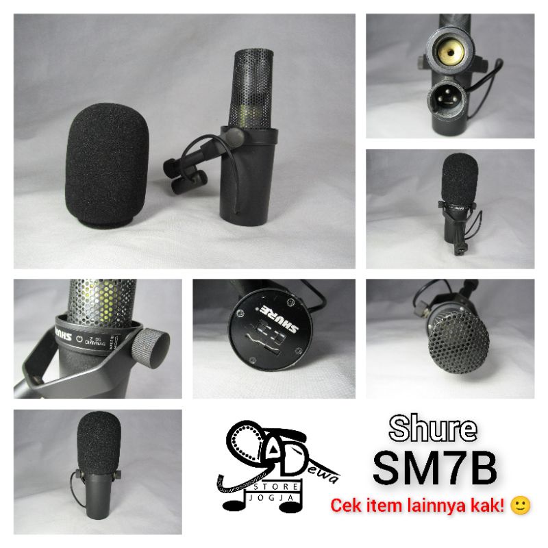 Jual SHURE SM7B DYNAMIC VOCAL SM 7B MIC DINAMIK PODCAST MICROPHONE ...