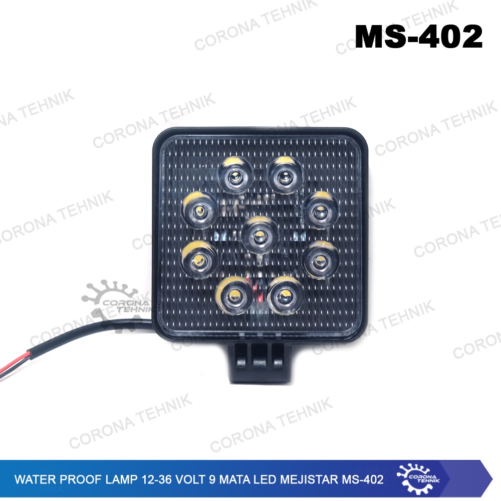 Fog Lamp 12-36 Volt 9 Mata Led Mejistar MS-402 Water Proof Lampu Fog