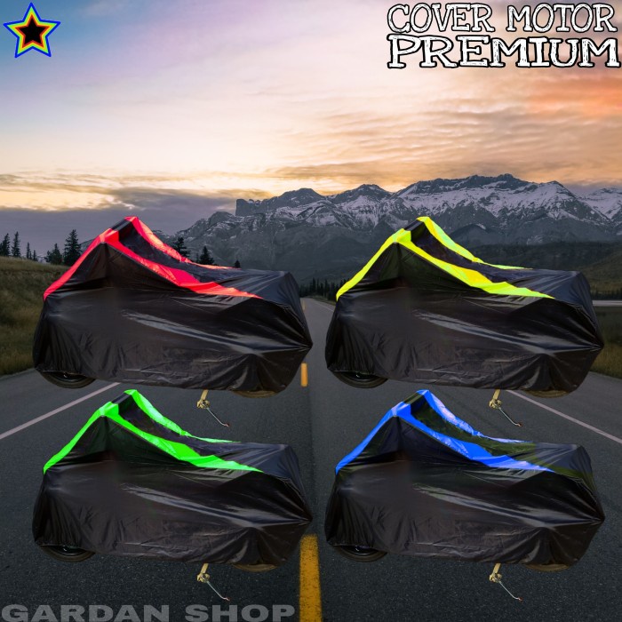 SARUNG MOTOR KAWASAKIN KLX HITAM KOMBINASI BODY COVER KAWASAKI PREMIUM