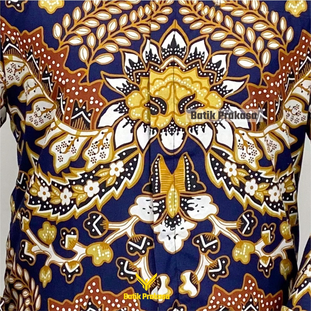 Kemeja Batik Pria Prakasa Motif Devabrata Slimfit Lengan Panjang Batik Solo