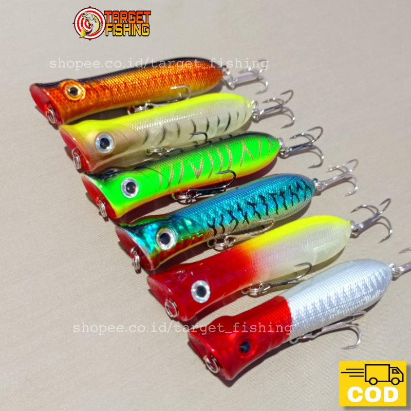 Umpan Popper Long Cast 12gram - Lure Casting Top Water Lure Gabus Toman