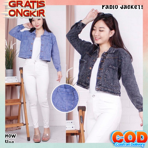Jaket Wanita Jeans Oversize Import Jins Jacket Lepis Cewek Jaket Crop Jacket Jaket Wanita Oversize J