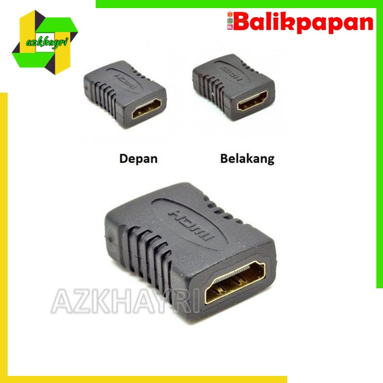 Gender HDMI Adapter FEMALE to FEMALE sambungan konektor connector extension