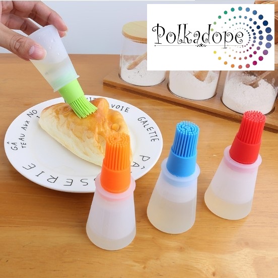 Botol Minyak Oles Silikon Kuas Oles BBQ Silicone Basting Oil Brush Bottle