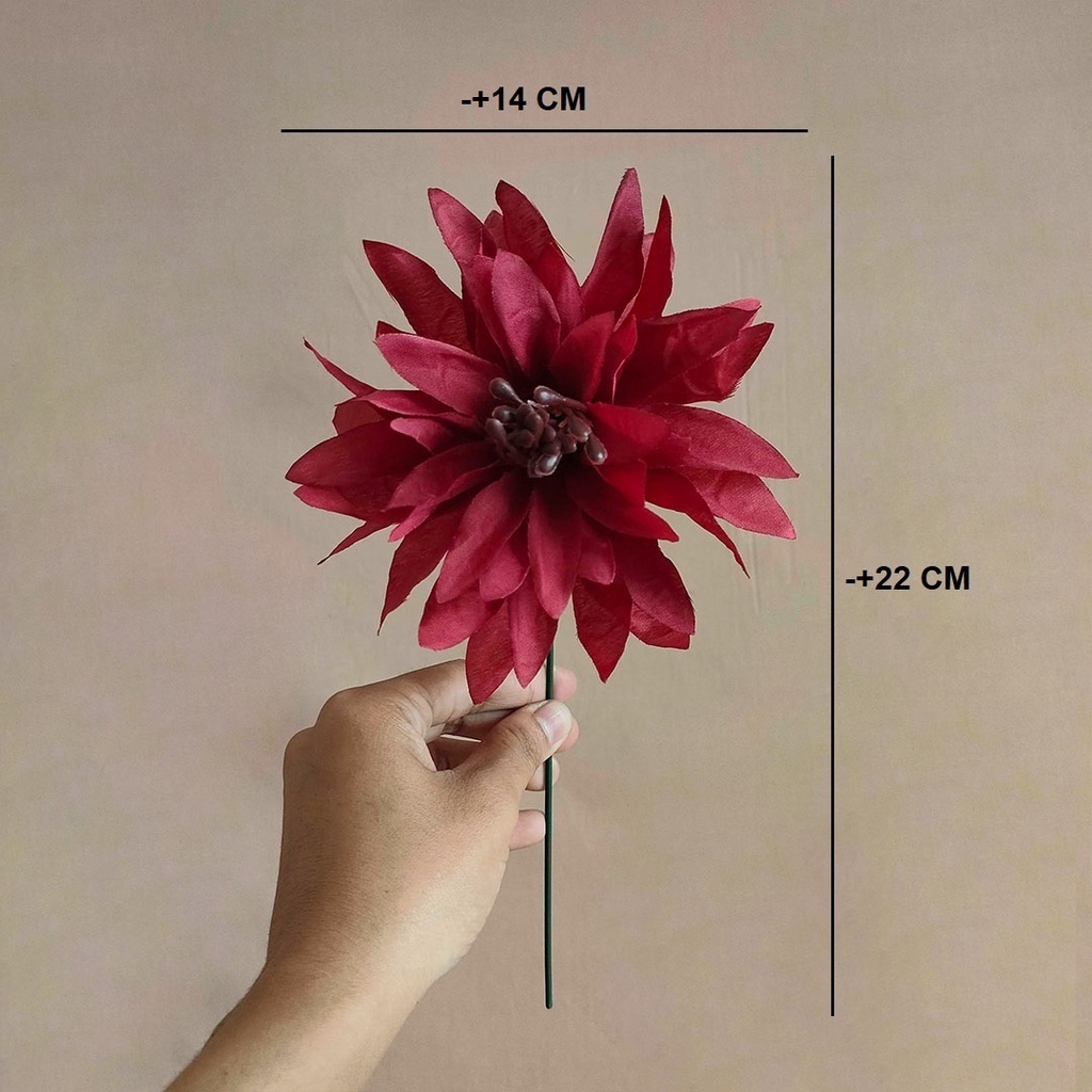 Artificial Flower 14cm Jumbo Spider mum Flower Bunga Palsu Plastik Buket Rumah