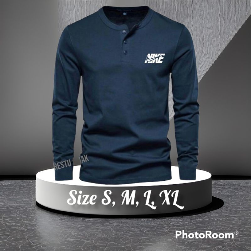 Kaos Kancing Pria Berkualitas Distro/Kaos Sanghai Pria Lengan Panjang/Kaos Kancing Pria Lengan Panja