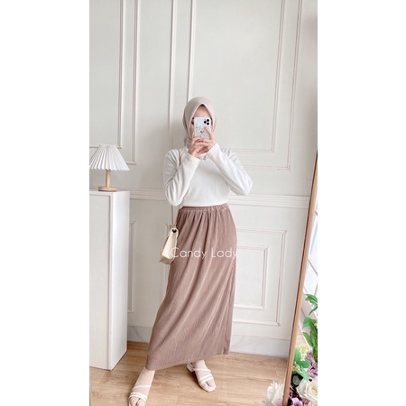 Skirt Plisket Hyget / Rok Plisket Span Polos / Rok Plisket Lidi