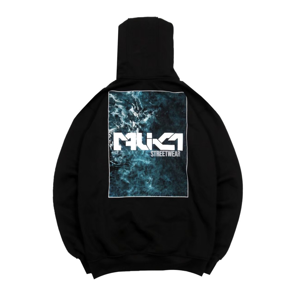 Jaket Hoodie Pria Premium Malika Stret Abstrack Black Sweater Pria &amp; Wanita