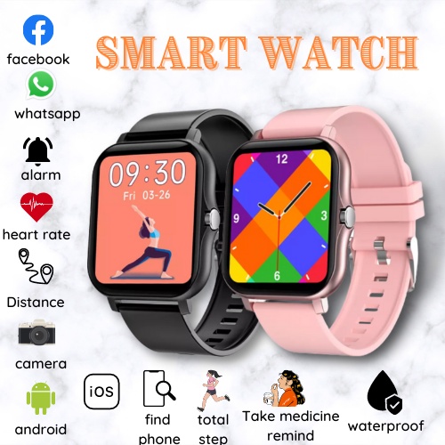 (100% ORI) Smartwatch Jam tangan pintar T55 T500 Double Strap High Quality