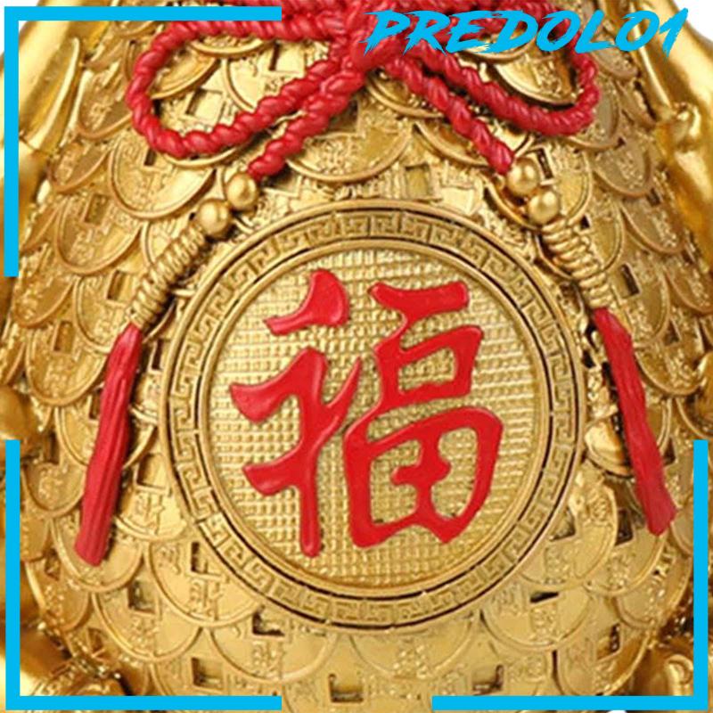[Predolo1] Resin Berkat Cina Tas Patung Dekstop Ornamen Indah