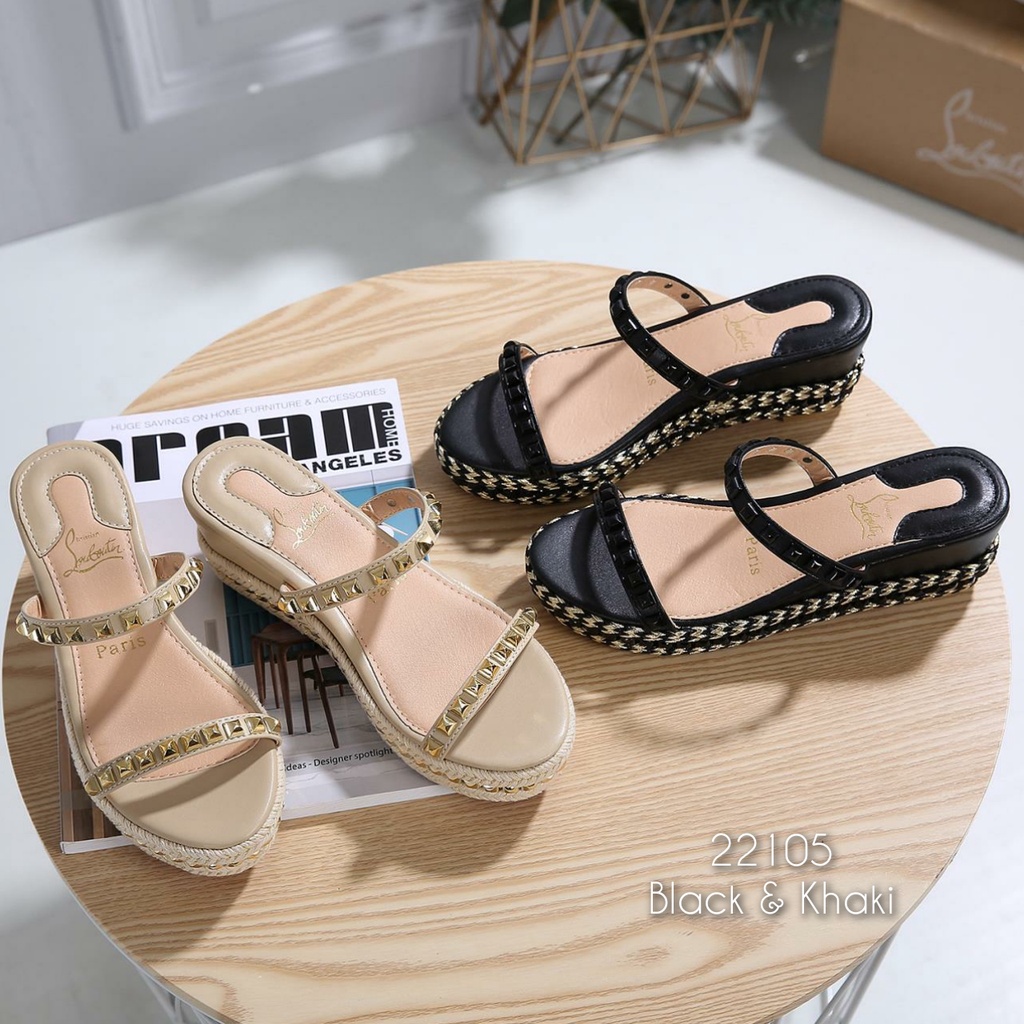 SANDAL WANITA IMPORT TERMURAH WEDGES KODE:  22105