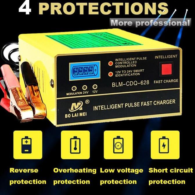 Charger Aki Mobil Motor Truck | Cas Aki 12V / 24V 200Ah