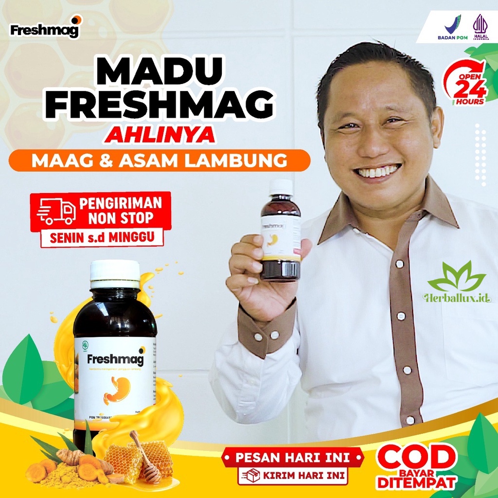 [ORIGINAL] FRESHMAG - Fresh Maag Freshmaag Madu Asam Lambung Sakit Maag Nyeri Ulu Hati Infeksi Lambung