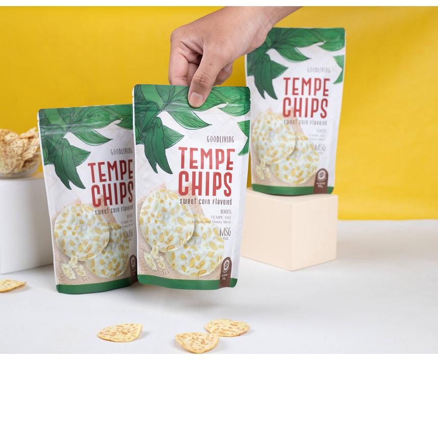 

RR4♧ GOODLIVING TEMPE CHIPS RASA JAGUNG 55 GR | SNACK KERIPIK TEMPE SEHAT Barang Baru