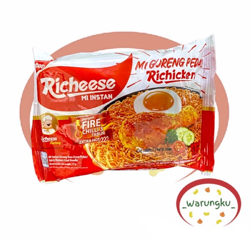 TERBARU!!! Mie Richeese Chilli Tabur LV 3 Mi Goreng Richiken Nabati EXTRA HOT Mie Instant